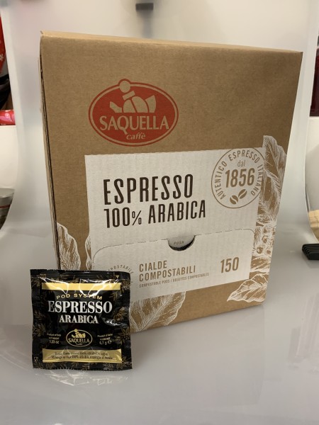 Saquella Pads Espresso 100% Arabica 150 x 6,7g